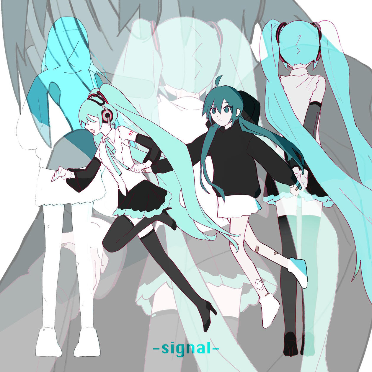 Music Video Art for original song 「Signal」 Dj-Jo x Patterns ft. Hatsune Miku
