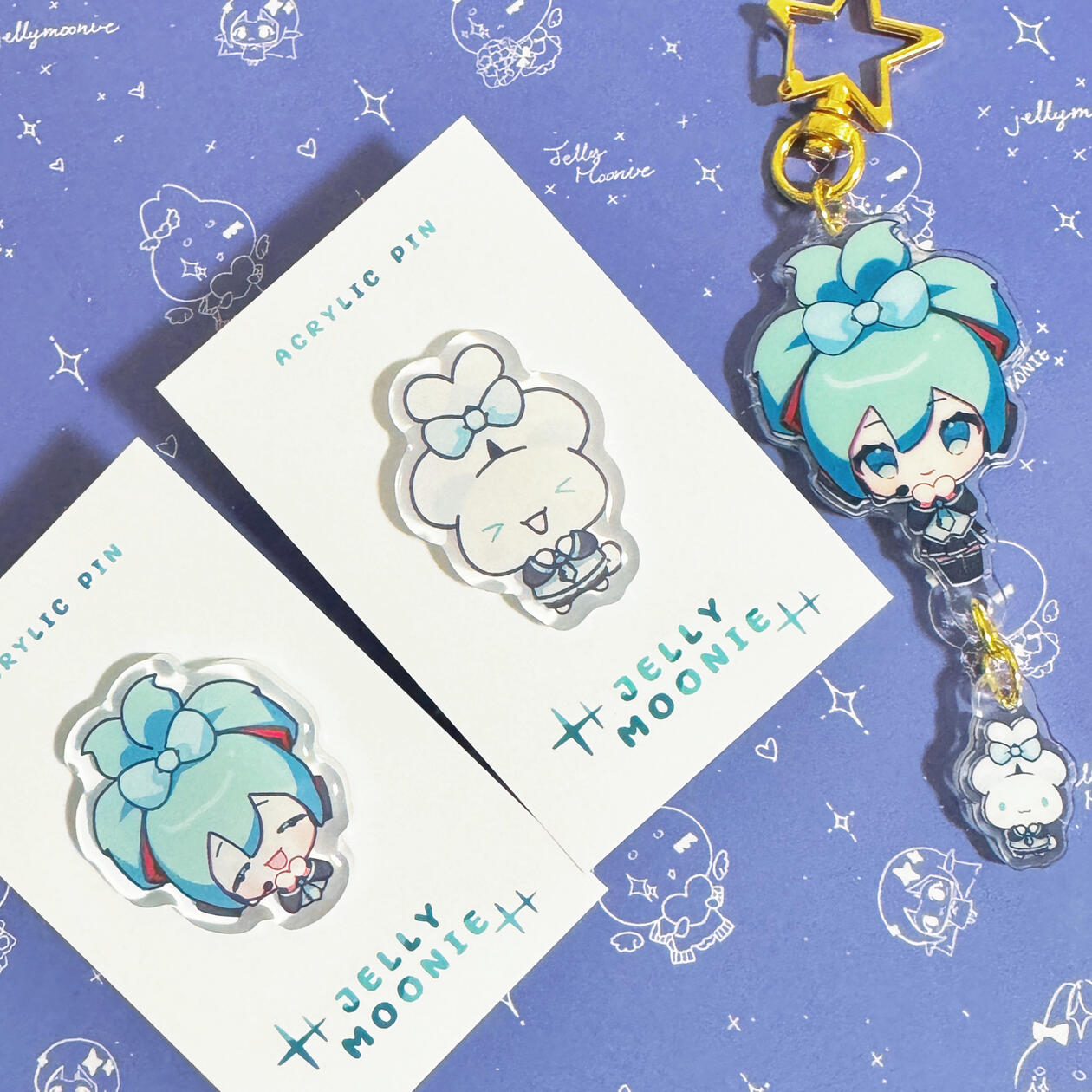 Cinnamiku Pins and Charm